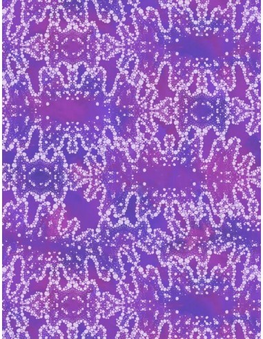 Coupon 12x110 cm Purple Bubbles Wilmington Prints cotton fabric