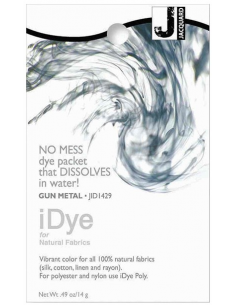 iDye 14g Gunmetal natural fabric