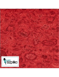 Tkanina bawełniana Red Floral 2