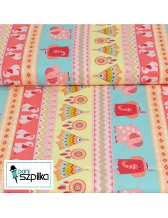 Boho Baby: Pink Aqua Novelty Stripe 2