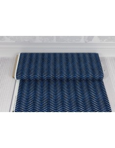 Tkanina bawełniana Indigo Chevron 2