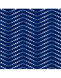 Tkanina bawełniana Indigo Chevron