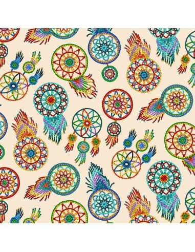 Tucson Dream Catcher Elizabeths Studio cotton fabric