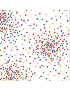 Laurel Burch Basics White Confetti Clothworks cotton fabric