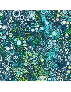 Tkanina bawełniana Ocean Multi Dot