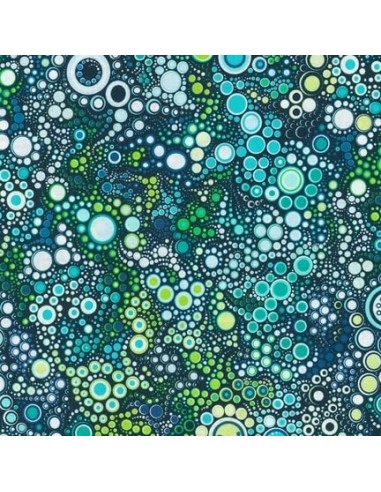Effervescence Ocean Multi Dot Robert Kaufman cotton fabric