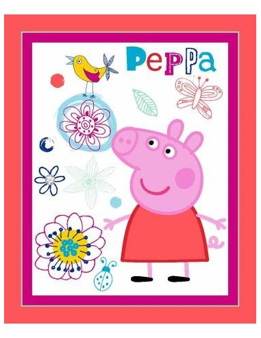 Peppa Pig Springs Creative licensed cotton fabric panel