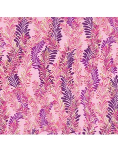 Tkanina bawełniana Pink Jeweled Ferns