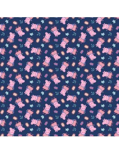 Peppa Pig Seaside licensed cotton fabric