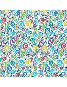 Multi Scroll Scallop Wilmington Prints cotton fabric