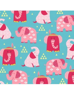 Boho Baby: Aqua Elephants