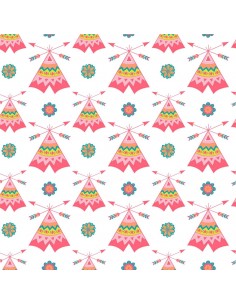 Boho Baby: White Pink Tee Pees