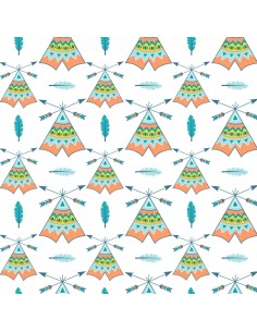Boho Baby: White Blue Tee Pees