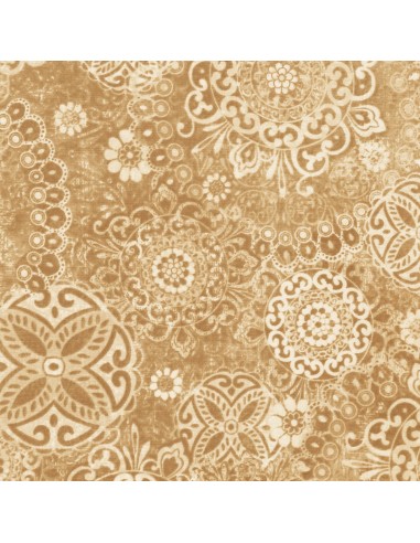 Tapestry: Almond Medallion cotton fabric