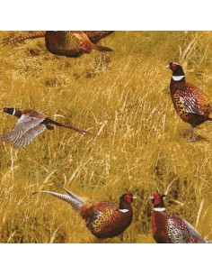 Deep in the Woods: Ginger Quail cotton fabric