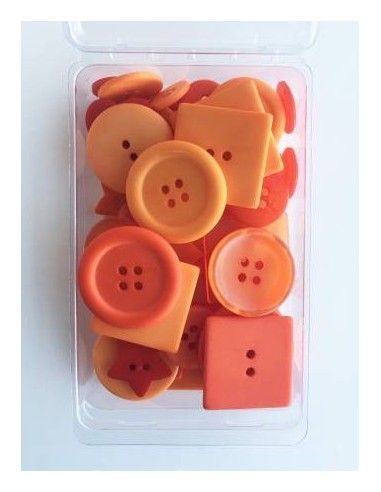 Party Pack Orange buttons 55 pcs