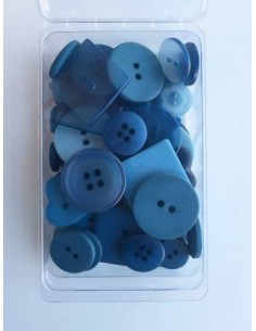 Party Pack Denim buttons 55 pcs