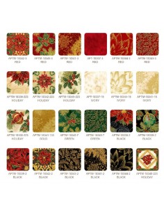Zestaw 23 FQ + 1 panel Holiday Flourish 12 Holiday 2