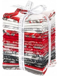 Zestaw 19 FQ + 1 panel Holiday Flourish 12 Scarlet