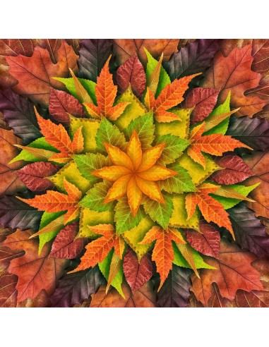 Panel Autumn Dream Big Leaf 43in x 43in