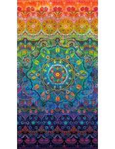 Multi Flourish cotton fabric panel