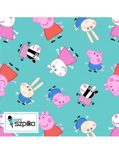 Peppa Pig Springs Creative licensed cotton fabric