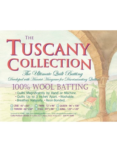Batting Tuscany 100% Washable Wool 60in x 60in Throw