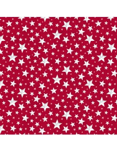 Red Allover Stars Wimington cotton fabric