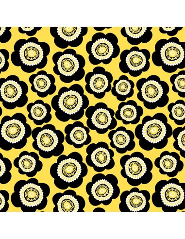 Yellow Packed Daisies Wimington cotton fabric