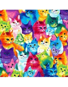 Tkanina bawełniana Multi Packed Cats