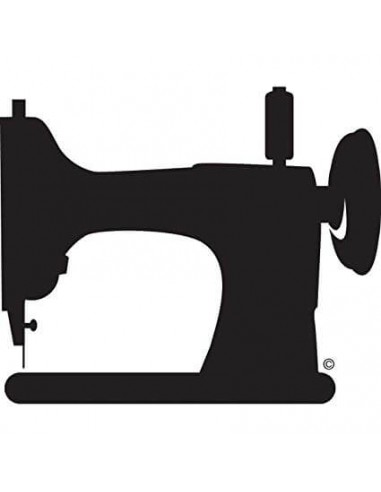Vinyl Window Decal "Vintage Sewing Machine" white