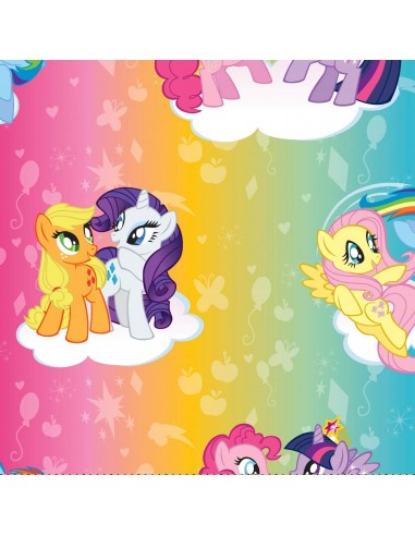 My Little Pony Ombre Toss Hasbro licensed cotton fabric