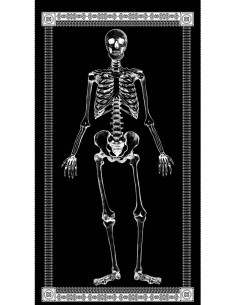 Panel bawełniany Black Skeleton świeci w ciemności