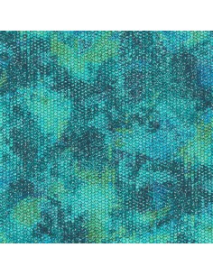 Tkanina bawełniana Marine Atlantia Scales Metallic