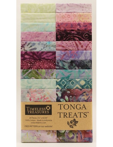 Jelly Roll Tonga Batik Dahlia 20 pasków