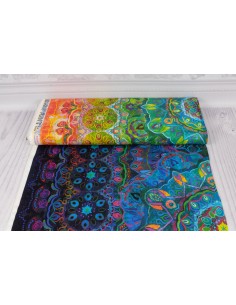 Multi Flourish cotton fabric panel 2
