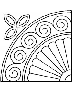 Quilt Stencil  Durham Fan 9in