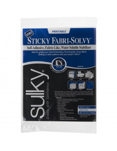 Sticky Fabri Solvy 21,6cm x 28cm stabilizator rozpuszczalny samoprzyczepny