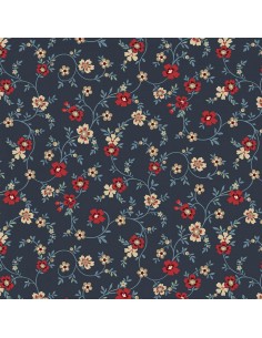 Tkanina bawełniana Navy Flowery