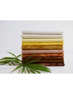 Zestaw 10 FQ Lava Tonal Golden Brown batik