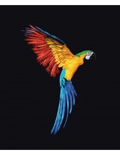 It’S A Crayola World Parrot cotton fabric panel