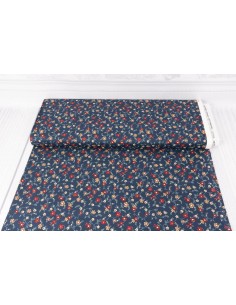 Tkanina bawełniana Navy Flowery 2
