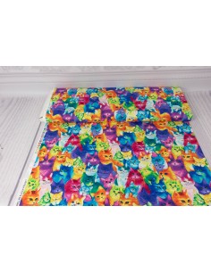 Tkanina bawełniana Multi Packed Cats 2