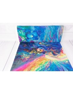 Multi Ray of Hope Large cotton fabric panel 2