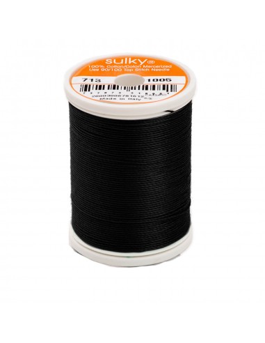 Cotton thread 12wt 300m Black