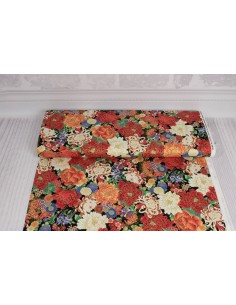 Tkanina bawełniana Multi Floral Metallic 2