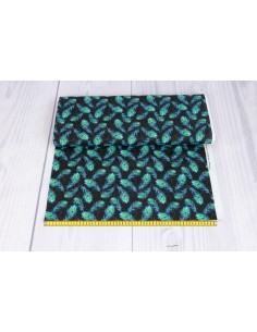 Tkanina bawełniana Blue Feathers Allover 2