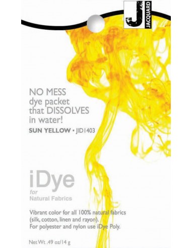 iDye 14g Sun Yellow natural fabric