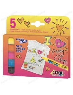 Medium markers set no 1 for bright fabric 5pcs