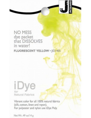 iDye 14g Flourescent Yellow natural fabric